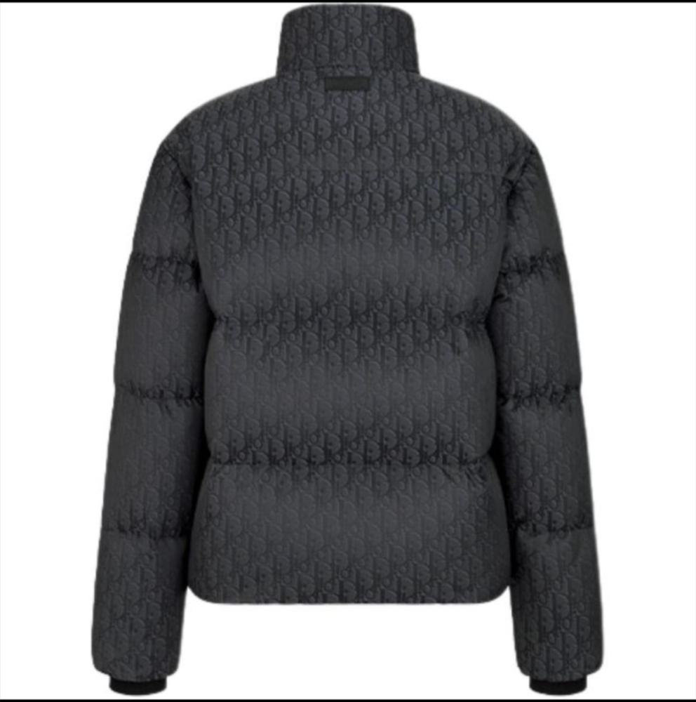 Oblique Lightweight Hooded Down Jacket (Black)