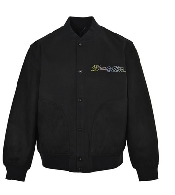 Louis Vuitton Black Logo Bomber Jacket